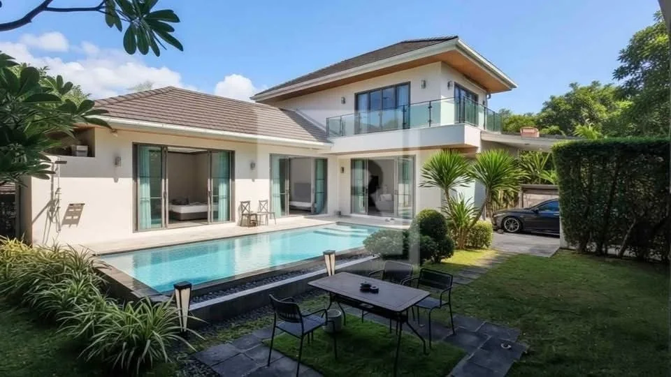 3-Bedroom Pool Villa Shaped Around Poolside Living, property photo